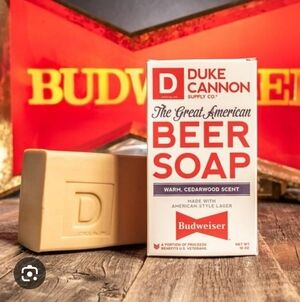 Duke Cannon Great American Budweiser Beer Soap 10oz Cedarwood Scent